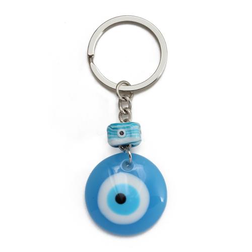 Evil Eye Key Chain, Zinc Alloy, with Plastic, Unisex & evil eye pattern & enamel 