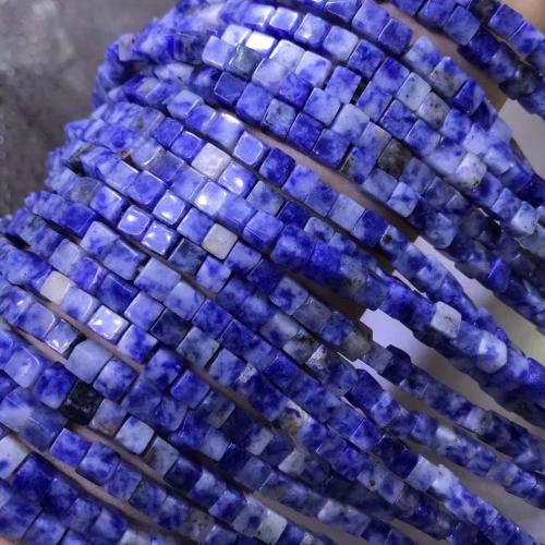 Sodalite Beads, Square, DIY blue Approx 38 cm 