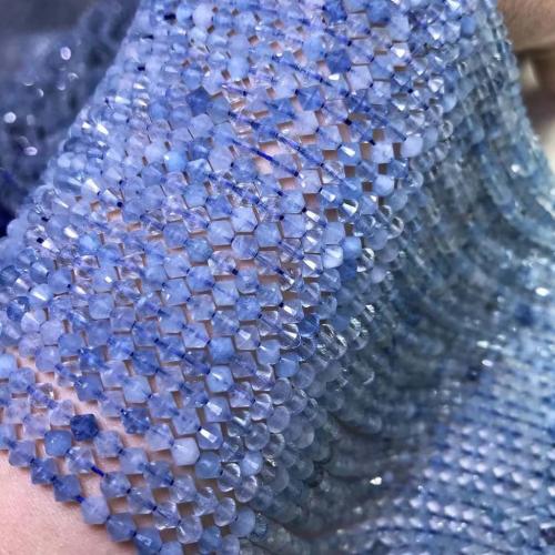 Aquamarine Beads, Rhombus, DIY, sea blue Approx 38 cm 