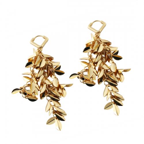 Huggie Hoop Drop Earring, Brass, fashion jewelry & for woman, golden 