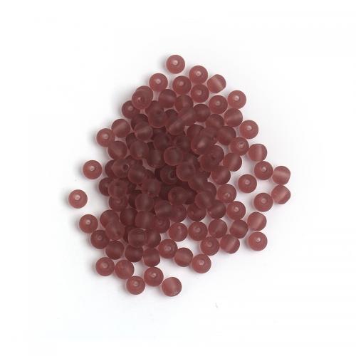Glass Beads, Round, DIY & frosted 4mm 