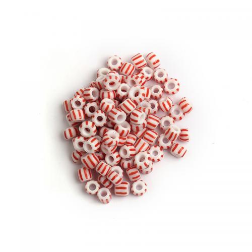 Glass Beads, Flat Round, DIY Length about 5-6mm 
