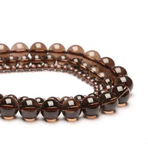 Natural Smoky Quartz Beads, Round, polished, DIY coffee color Approx 38 cm 