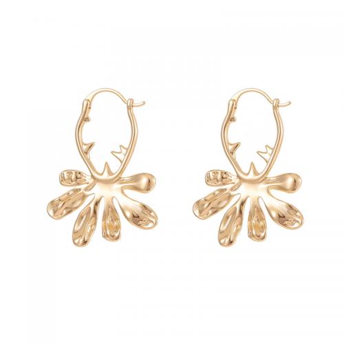 Brass Drop Earring, plated & for woman, gold 