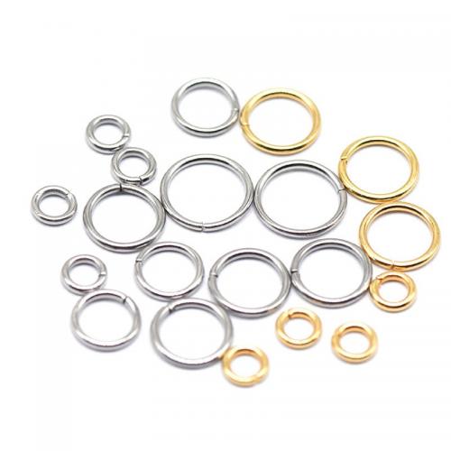 Machine Cut Stainless Steel Closed Jump Ring, 304 Stainless Steel, Galvanic plating, DIY [