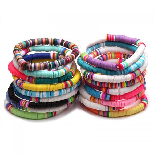 Polymer Clay Bracelets, fashion jewelry & Unisex Approx 18 cm 