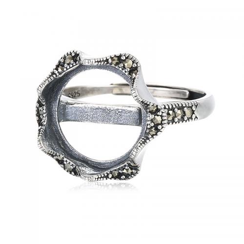 Sterling Silber Lünette Ring-Unter, 925er Sterling Silber, DIY, verkauft von PC[