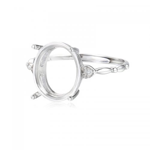 Sterling Silber Lünette Ring-Unter, 925er Sterling Silber, DIY, verkauft von PC