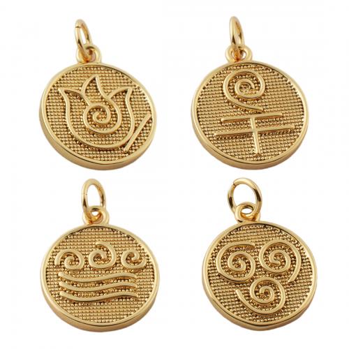 Brass Jewelry Pendants, fashion jewelry & Unisex golden Approx 3.5mm 