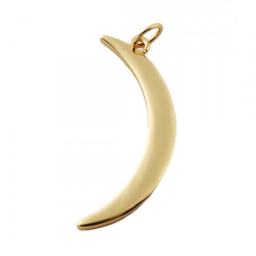 Brass Jewelry Pendants, Moon, fashion jewelry & Unisex, golden Approx 3mm 