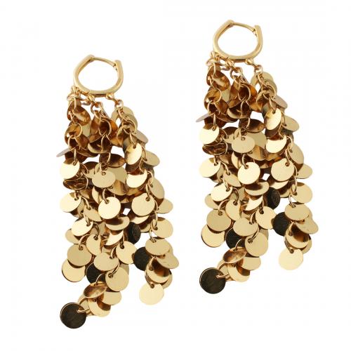 Huggie Hoop Drop Earring, Brass, fashion jewelry & for woman, golden 