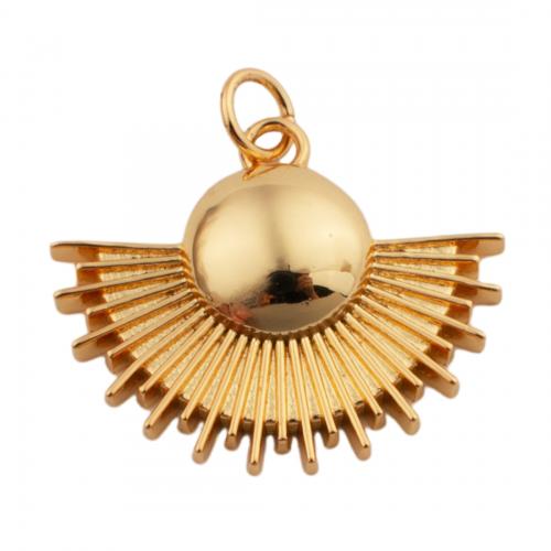 Brass Jewelry Pendants, fashion jewelry & Unisex, golden Approx 3.5mm 