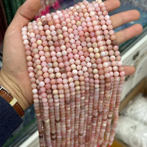 Opal Beads, Pink Opal, Round, polished, DIY Approx 38 cm 