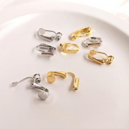 Brass Earring Clip, plated, DIY 