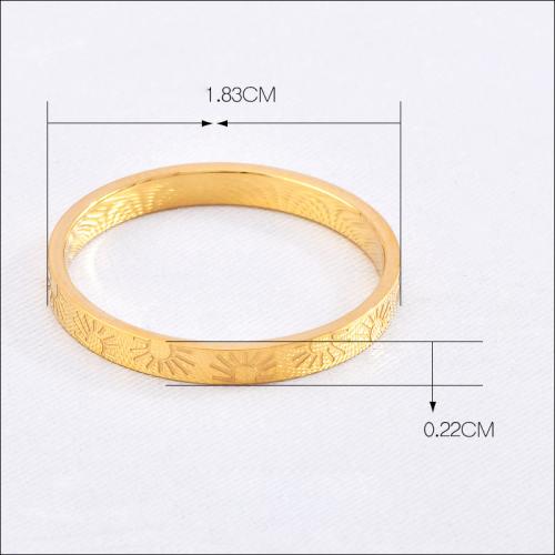 Partículas de acero anillo, chapado, diverso tamaño para la opción & para mujer, dorado, Vendido por UD