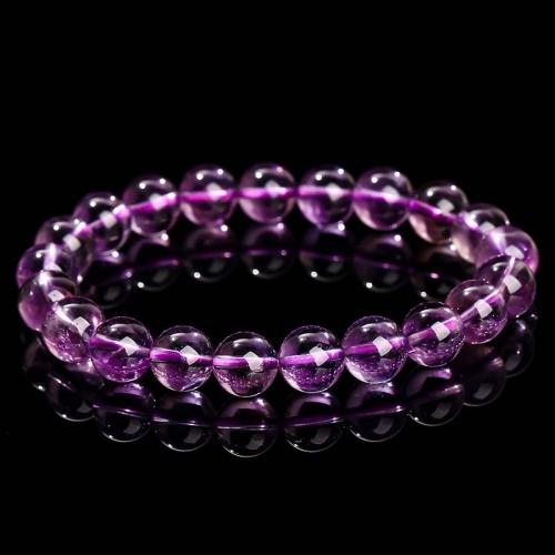 Bracelets quartz, améthyste, Rond, bijoux de mode & normes différentes pour le choix & pour femme, violet Environ 18 cm, Vendu par PC