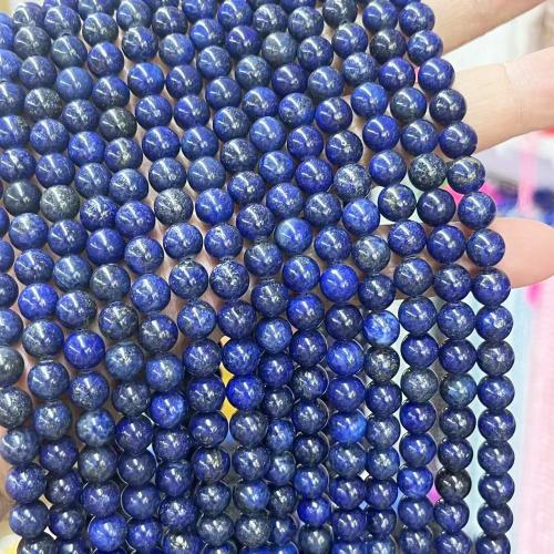 Natural Lapis Lazuli Beads, Round, DIY blue 