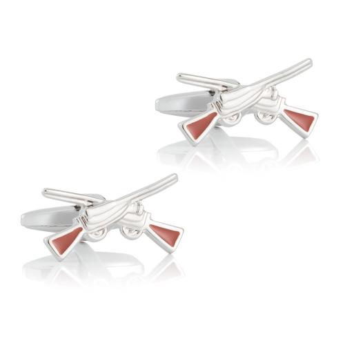 Brass Cufflinks, silver color plated, for man 