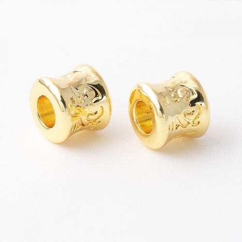 Perles intercalaires en alliage de zinc, pilier, Placage de couleur d'or, DIY Environ 4mm Vendu par sac