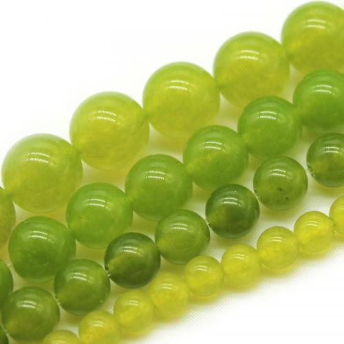 Chalcedony Beads, Round, DIY green 