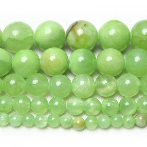 халцедон Бусины, Круглая, DIY & разный размер для выбора, зеленый, продается Strand
