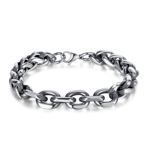 Stainless Steel Chain Bracelets, 304 Stainless Steel, polished, fashion jewelry & for man, original color mm Approx 210 mm 