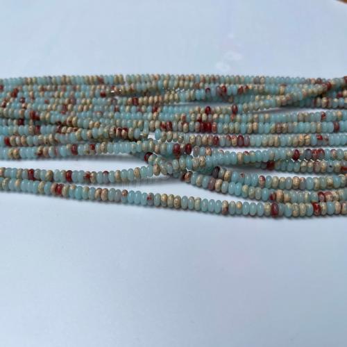 Einzelne Edelstein Perlen, Shoushan Stein, flache Runde, poliert, DIY, gemischte Farben, 2x4mm, ca. 150PCs/Strang, verkauft von Strang
