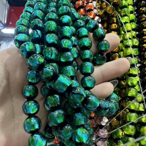 Handgefertigte Lampwork Perlen, rund, Einbrennlack, DIY, keine, 10mm, verkauft von PC