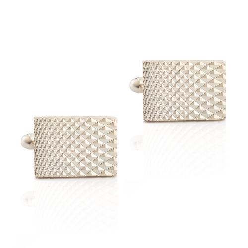 Brass Cufflinks, Rectangle, gold color plated, for man 