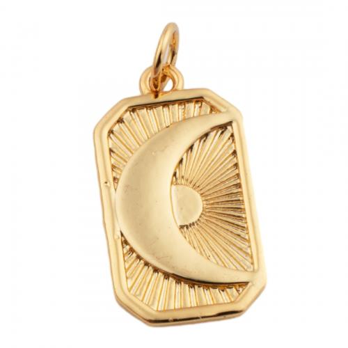 Brass Jewelry Pendants, fashion jewelry & Unisex, golden Approx 3.5mm 