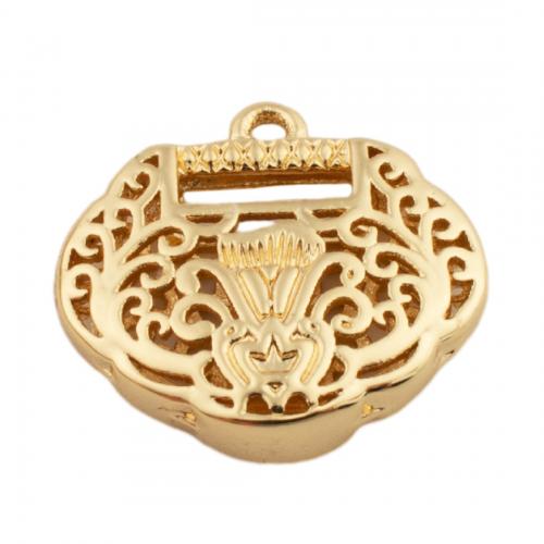 Brass Jewelry Pendants, fashion jewelry & Unisex, golden Approx 1mm 