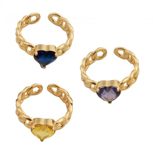 Cubic Zirconia Micro Pave Brass Finger Ring, fashion jewelry & Unisex & micro pave cubic zirconia inner diameter 18mm 