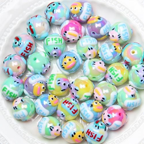 Acrylic Jewelry Beads, Round, DIY 16mm Approx 3mm, Approx 