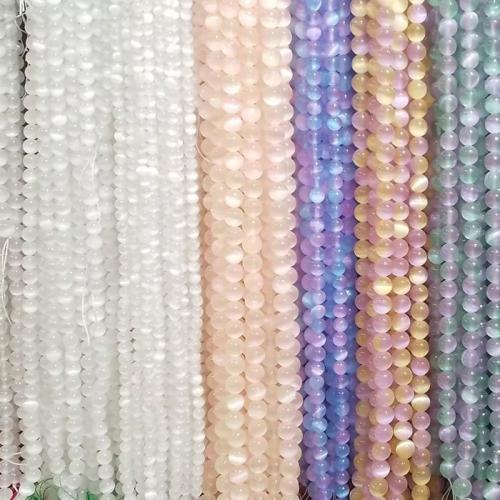 Single Gemstone Beads, Gypsum Stone, Round, DIY Approx 38 cm 