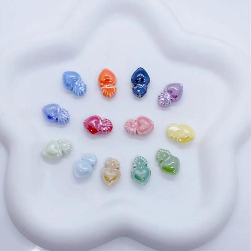 Plating Porzellan Bead, Herz, DIY, keine, 10x16mm, 100PCs/Tasche, verkauft von Tasche