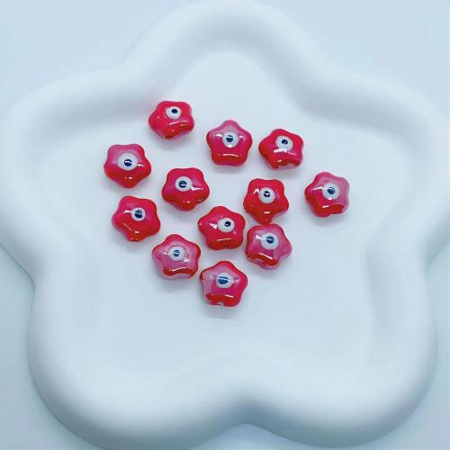 Revestimiento Porcelana bolas, Flor, Bricolaje, más colores para la opción, 15mm, 100PCs/Bolsa, Vendido por Bolsa