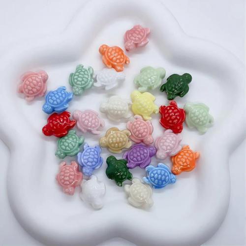 Tierische Porzellan Perlen, Schildkröter, DIY, keine, 18.5x14.5mm, 100PCs/Tasche, verkauft von Tasche