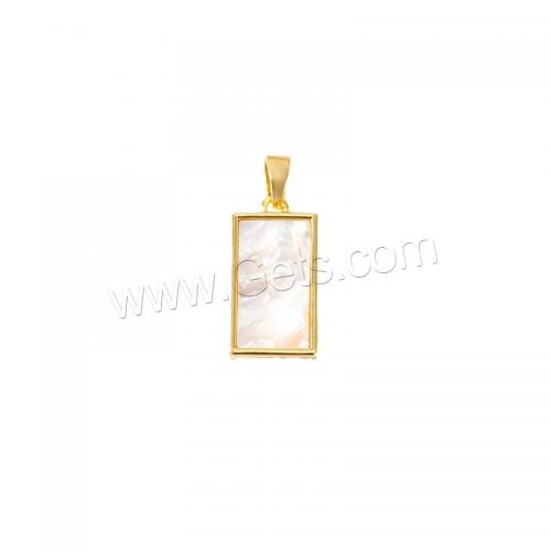 Brass Jewelry Pendants, with Shell & White Shell, plated, DIY 