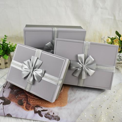 Jewelry Gift Box, Paper, plated, multifunctional  grey 