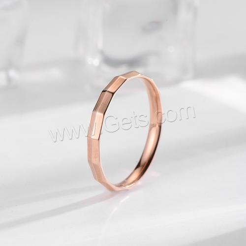 Titanium Steel Finger Ring, Vacuum Ion Plating, fashion jewelry & for woman, rose gold color, nickel, lead & cadmium free 