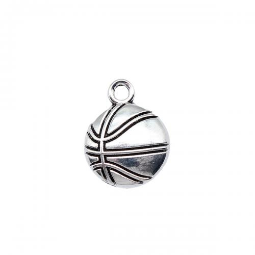 Zinc Alloy Jewelry Pendants, Basketball, antique silver color plated, fashion jewelry & DIY 