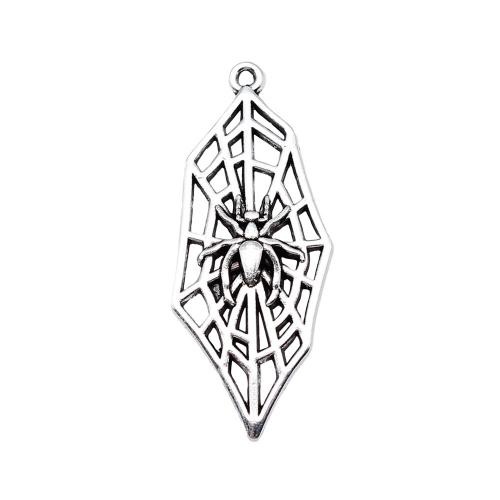 Zinc Alloy Hollow Pendants, Spider Web, antique silver color plated, fashion jewelry & DIY 