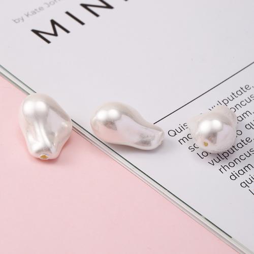 ABS-Kunststoff-Perlen Perle, Barock, DIY, weiß, 12x22mm, verkauft von PC