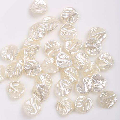 Perlas de plástico ABS entrepiezas, Hoja, Bricolaje, 11.3x11.4mm, aproximado 1000T/Grupo, Vendido por Grupo