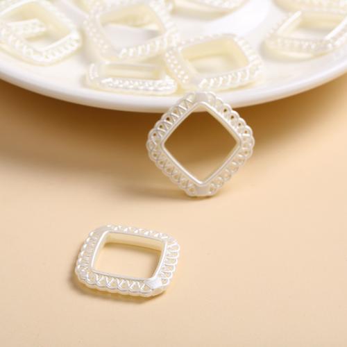 ABS Plastic Frame Bead,  Square, DIY, 24mm, Approx 