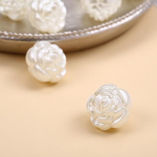 ABS Plastic Pearl Beads, Rose, DIY & double-sided 
