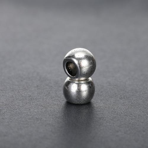 Zinc Alloy Jewelry Beads, Drum, plated, DIY, silver color 