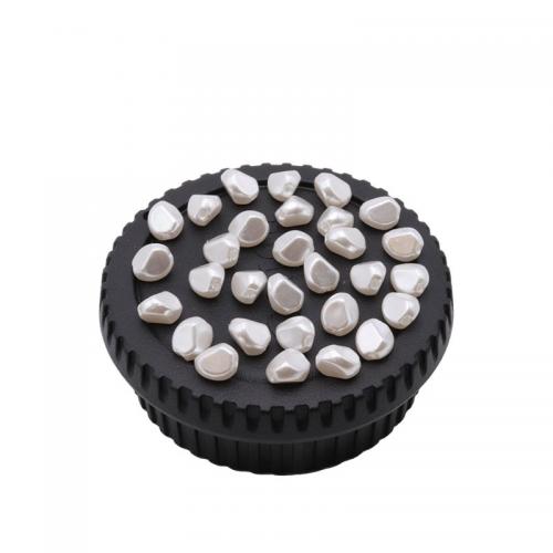 ABS-Kunststoff -Perlen-Korn, ABS Kunststoff, Spritzlackierung, DIY, weiß, 6.5x7.5mm, ca. 500PCs/Tasche, verkauft von Tasche