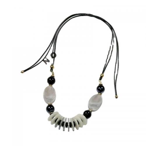 Résine de cire collier de corde, bijoux de mode & pour femme, plus de couleurs à choisir Environ 48 cm, Vendu par PC