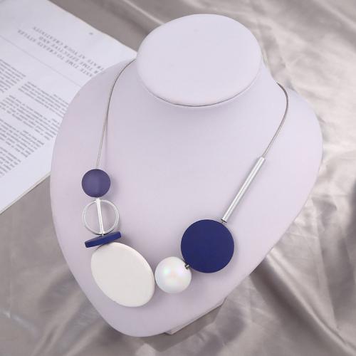 Resin Necklace, with Plastic, fashion jewelry & for woman Approx 48 cm 